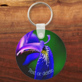 Blue Flag Iris Flower Petal Personalized Sleutelhanger (Achterkant)