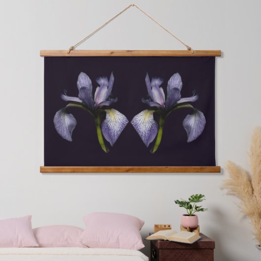 Blue Flag Iris Flower Twins Hangend Wandkleed (Slaapkamer)