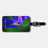 Blue Flag Iris ventilator Petal Sluiten Gepersonal Bagagelabel (Voorkant horizontaal)