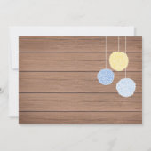 Blue Flags n Fluffs - Baby shower Uitnodiging (Achterkant)