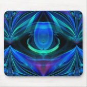 Blue Flame Abstract Mousepad Muismat (Voorkant)