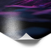 Blue Flame Dragon - Fantasy Metal Wall Art Foto Afdruk (Hoek)