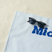 Blue Flame Fire Breathing Dragon Gepersonaliseerde Strandlaken (In situ)