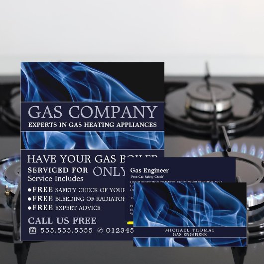 Blue Flame, Gas Engineer & Supplier Adverteren Flyer