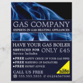 Blue Flame, Gas Engineer & Supplier Adverteren Flyer (Voorkant)