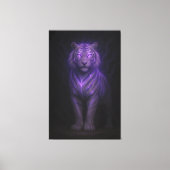 Blue Flame Guardian White Tiger – Standing Divine Canvas Afdruk (Voorkant)