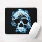 Blue Flame Halloween Death Skull Muismat (Met muis)