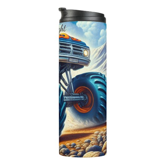 Blue Flame Monster Truck Desert Thermosbeker (Geroteerd rechts)