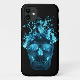 Blue Flame Skull iPhone 5G Hoesje