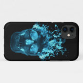 Blue Flame Skull iPhone 5G Hoesje (Achterkant (horizontaal))