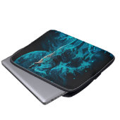 Blue Flame Wolf Laptop Sleeve (Voorkant onderkant)