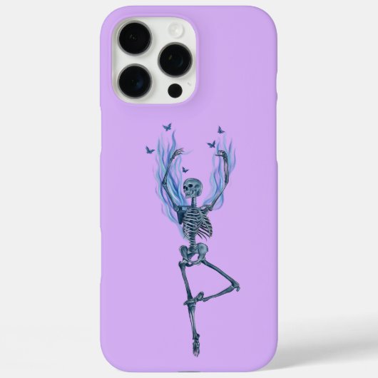 Blue Flames Ballerina Dancing Skeleton Design Case-Mate iPhone Case (Achterkant)