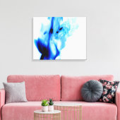 Blue flames canvas afdruk (Insitu (Woonkamer))