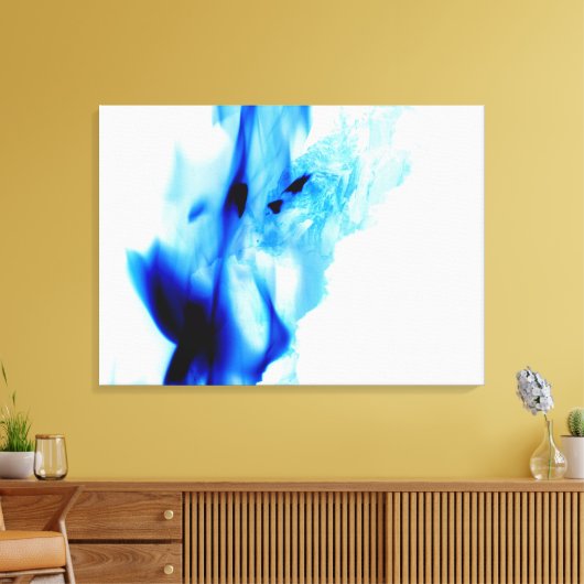 Blue flames canvas afdruk (Insitu (Woonkamer))