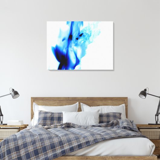 Blue flames canvas afdruk (Insitu (Slaapkamer))
