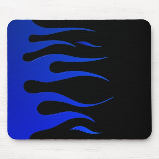 Blue Flames Mousepad Muismat (Voorkant)
