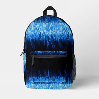 Blue Flames-ontwerp Bedrukte Rugzak