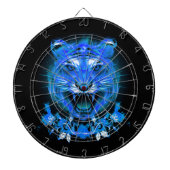 Blue Flaming Fire Tiger Dartbord (Voorkant)