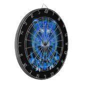 Blue Flaming Fire Tiger Dartbord (Voorkant Links)