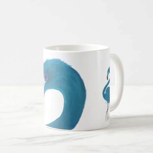 Blue Flamingo Art Koffiemok (Voorkant rechts)