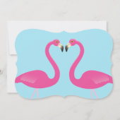 Blue Flamingo Beach Rehearsal Dinner Invitation Kaart (Achterkant)