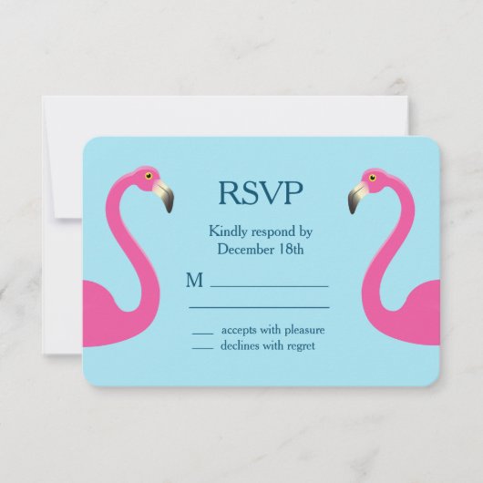 Blue Flamingo Beach RSVP (Voorkant)