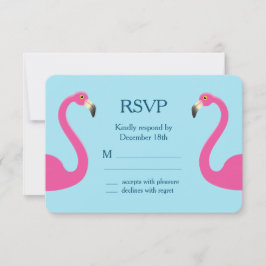 Blue Flamingo Beach RSVP Kaartje
