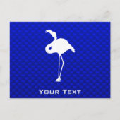 Blue Flamingo Briefkaart (Voorkant)