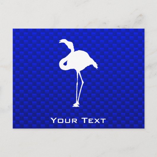 Blue Flamingo Briefkaart (Voorkant)