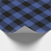 Blue Flannel Lumberjack Buffalo PLeg Boy Man Cadeaupapier (Hoek)