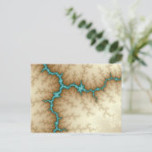 Blue Flash - Fractal Briefkaart - Gepersonaliseerd (Staand voorkant)