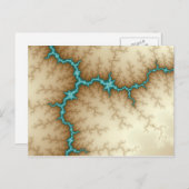 Blue Flash - Fractal Briefkaart - Gepersonaliseerd (Voorkant / Achterkant)
