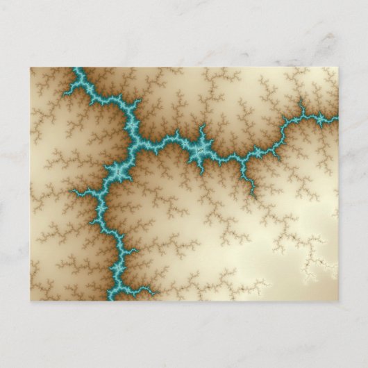 Blue Flash - Fractal Briefkaart - Gepersonaliseerd (Voorkant)