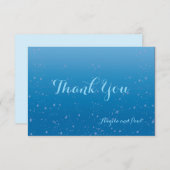 Blue Flat Simple Thank You Card All Purpose Bedankkaart (Voorkant / Achterkant)