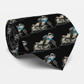 Blue Flat Track & Speedway Motorcycle Racer Stropdas (Opgerold)