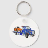 Blue Flatbed Tow Truck Sleutelhanger (Voorkant)