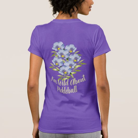 Blue Flax Pickleball T-shirt (Achterkant)