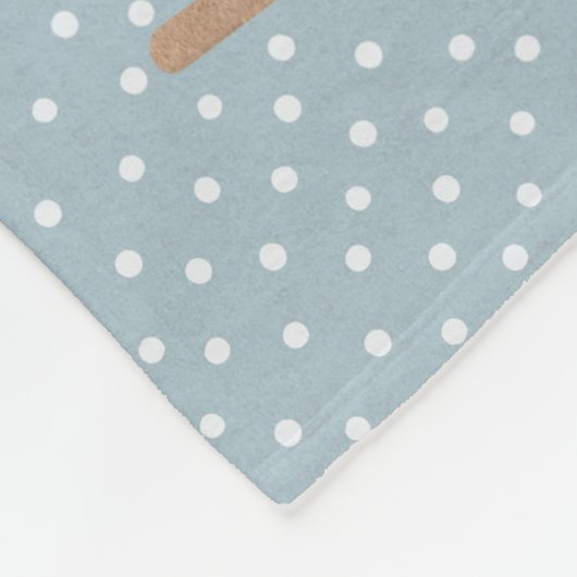 Blue Fleece Deken w / Santa in de slee (Hoek)