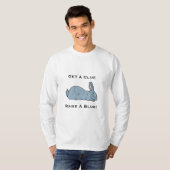 Blue Flemish Giant Rabbit Long Slapeved Shirt (Voorkant volledig)