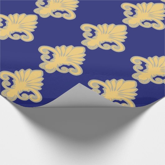 Blue Fleur Cadeaupapier (Hoek)