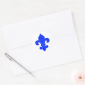 Blue Fleur de Lis Design Sticker (Envelop)