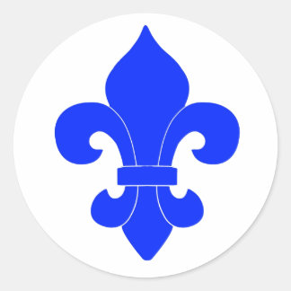Blue Fleur de Lis Design Sticker