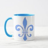 Blue Fleur De Lis Mok (Links)
