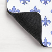 Blue Fleur-de-lis Pattern Mousepad Muismat (Hoek)
