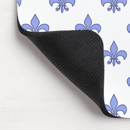 Blue Fleur-de-lis Pattern Mousepad Muismat (Hoek)
