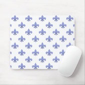 Blue Fleur-de-lis Pattern Mousepad Muismat (Met muis)