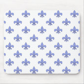 Blue Fleur-de-lis Pattern Mousepad Muismat (Voorkant)