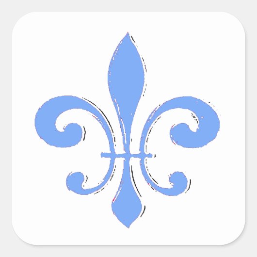 Blue Fleur De Lis Sticker (Voorkant)