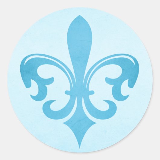 Blue Fleur de lis sticker (Voorkant)