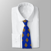 Blue Fleur De Lis Stropdas (Gebonden)